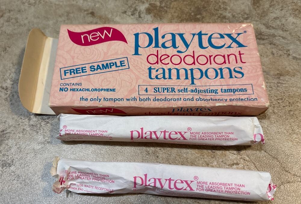 Vintage 1972 Playtex Deodorant‎ Super Tampons 2-Ct. (PROP ONLY)